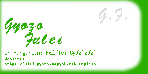 gyozo fulei business card